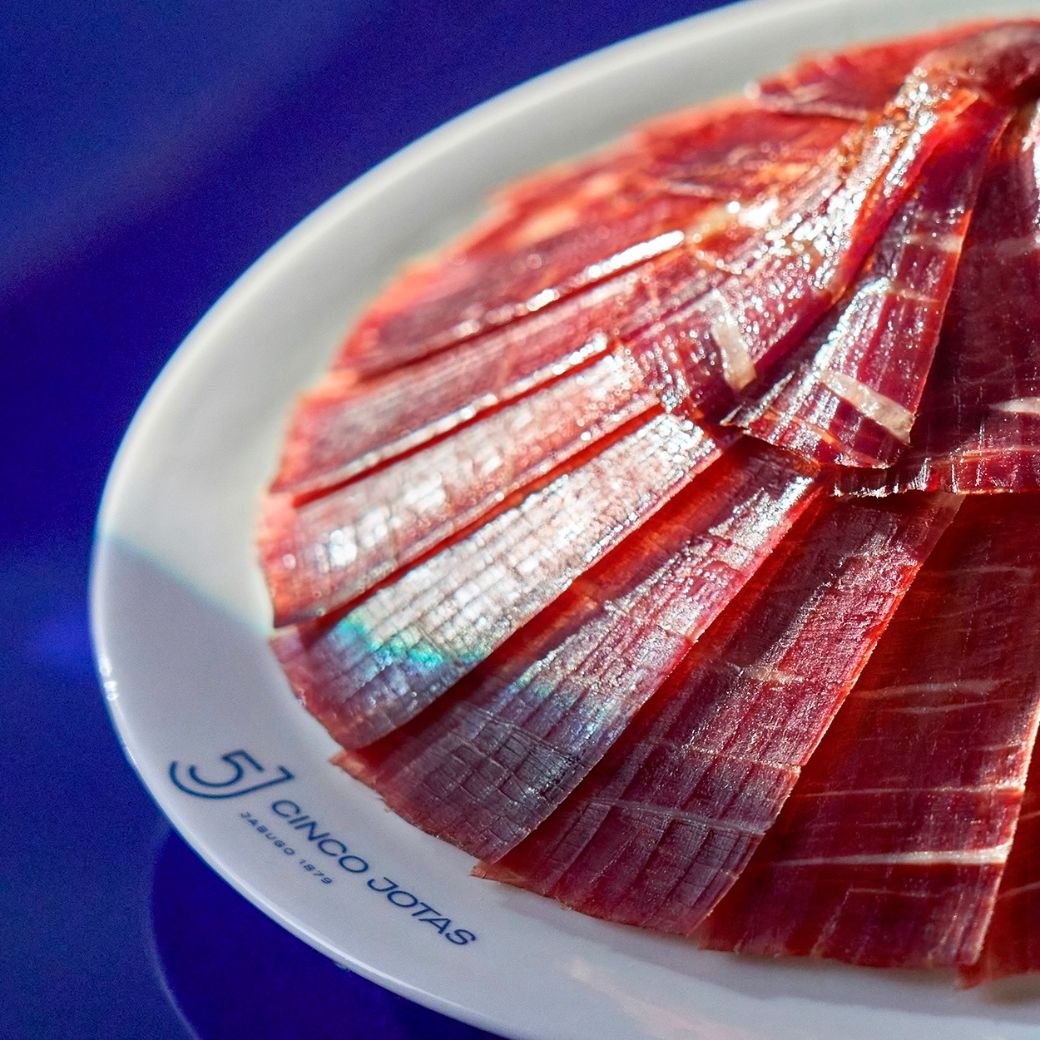 100% Iberico Bellota Shoulder Ham Sliced Cinco Jotas