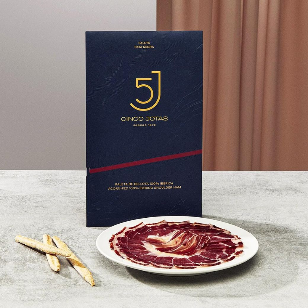 100% Iberico Bellota Shoulder Ham Sliced Cinco Jotas